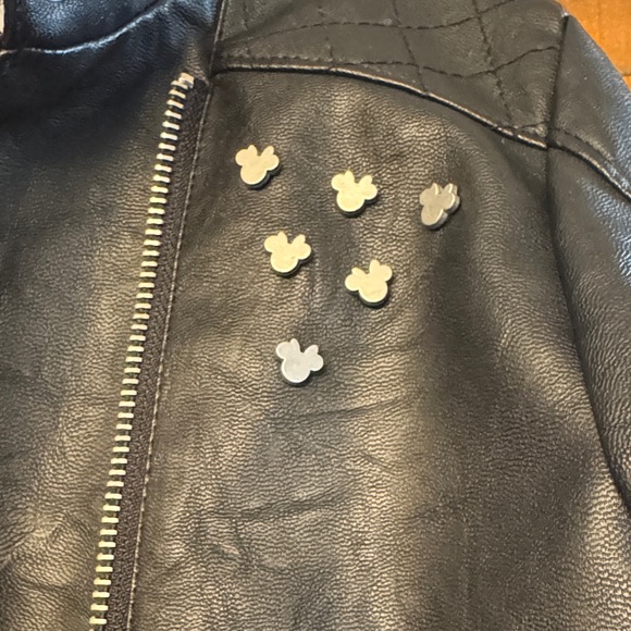 Disney Minnie Rocks the Dots Synthetic Leather Jacket with Red and Silver Design - Picture 6 of 7